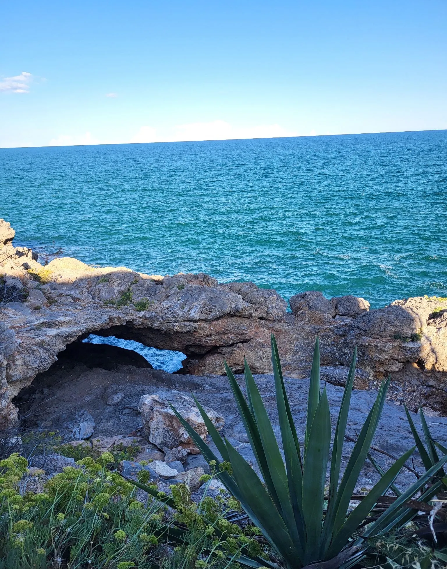 Arche rocheuse au bord de la mer
